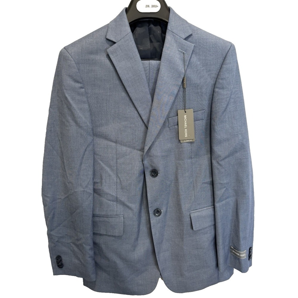 Michael Kors Boys Classic 2 Piece Suit Pants Jacket Blue‎ Size 18 New